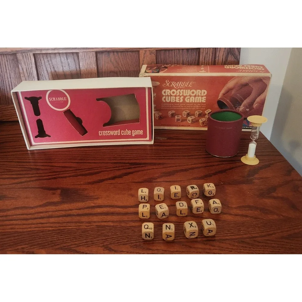 Vintage 1976 Scrabble Crossword Cubes‎ Word Game Selchow & Righter